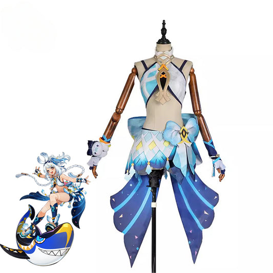 Game Mualani Cosplay Costume Splish Splash Wavechaser Mualani Women Halloween Costume Female Party Suit