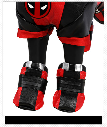 Movie Deadpool Cosplay Costume Pet Cos Outfits Dogs Cats Superhero Clothing Halloween Carnival Party Costumes