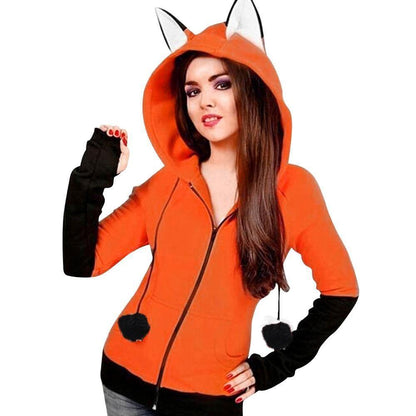 Fox Eared Hoodie Kawaii Hooded Sweatshirt #JU2475