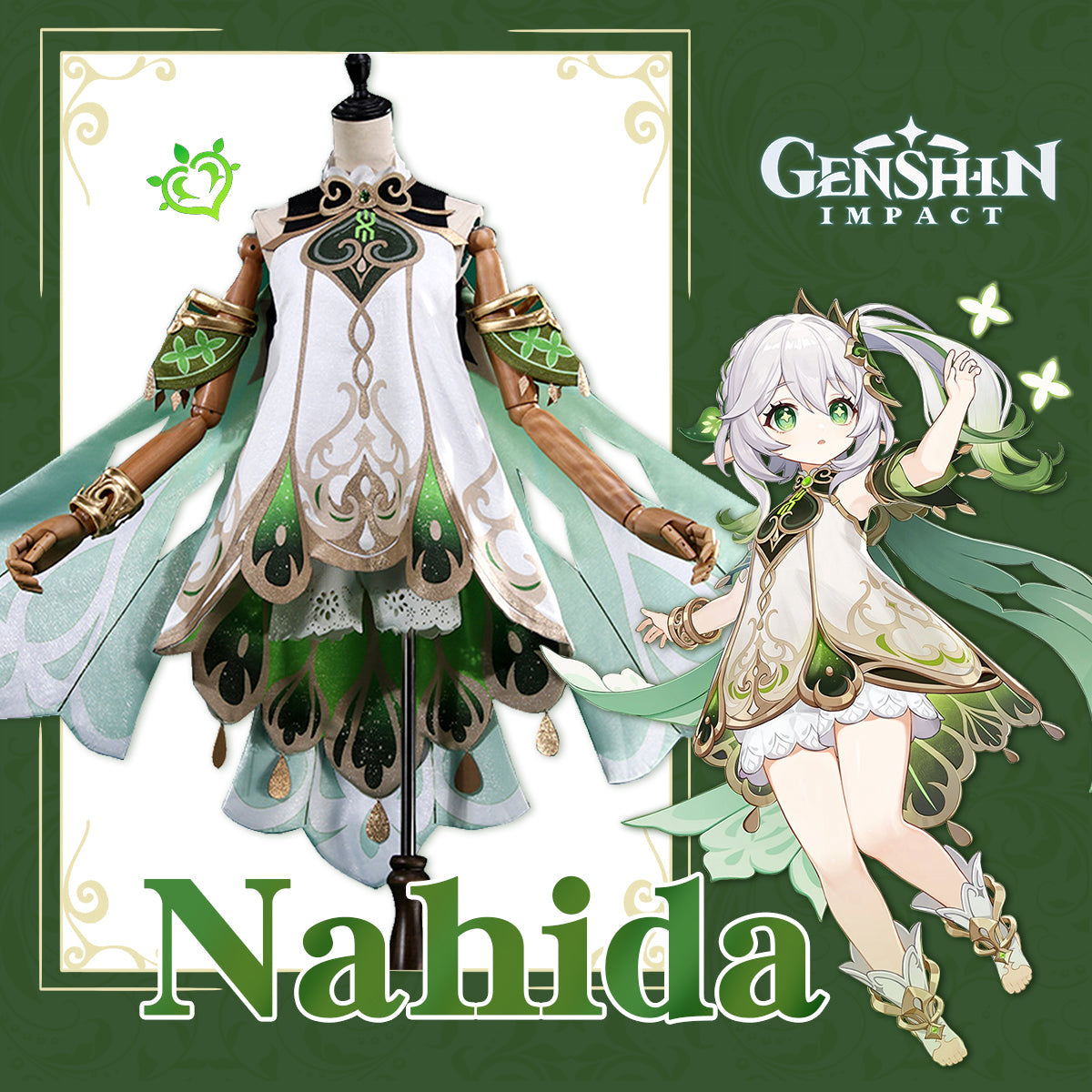 Genshin Impact Nahida Cosplay Costume