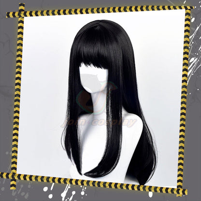 Anime Chainsaw Man Mitaka Asa Black Long Cosplay Wig