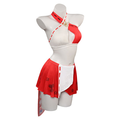 Genshin Impact Yae Miko Swimsuit Cosplay Costume Outfits Halloween Carnival Party Suit