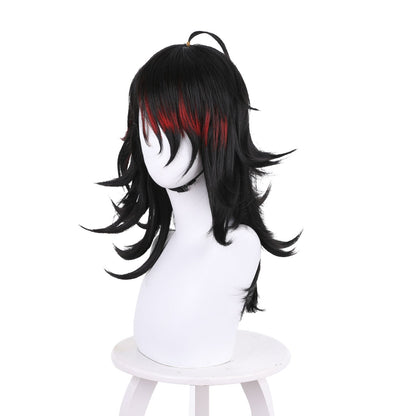 Vtuber NIJISANJI Vox Akuma Black Red Gradient Long Cosplay Wig