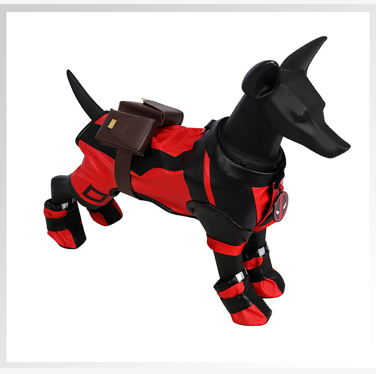 Movie Deadpool Cosplay Costume Pet Cos Outfits Dogs Cats Superhero Clothing Halloween Carnival Party Costumes