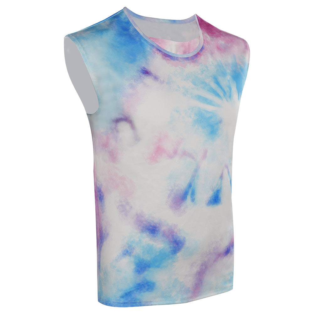 Doll Movie Ken Role Playing  Tie-dye Vest Men Adult Summer Casual Sleeveless T Shirt Party Carnival Halloween Cosplay Costume