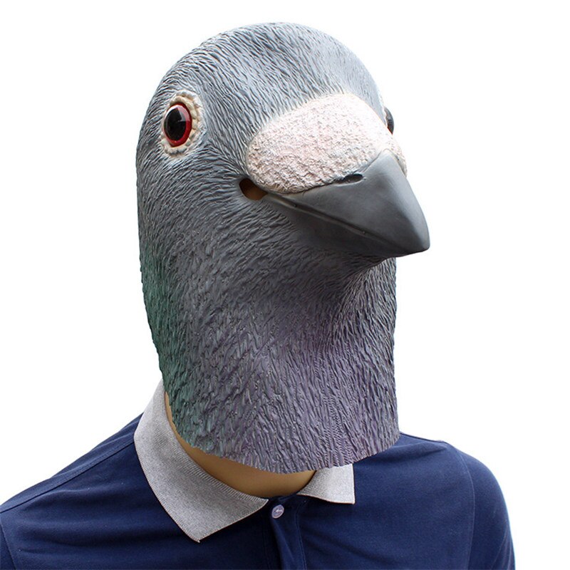 1PC Pigeon Mask Latex Giant Bird Head Halloween Cosplay Costume Theater Prop Masks for Party Birthday Decoration