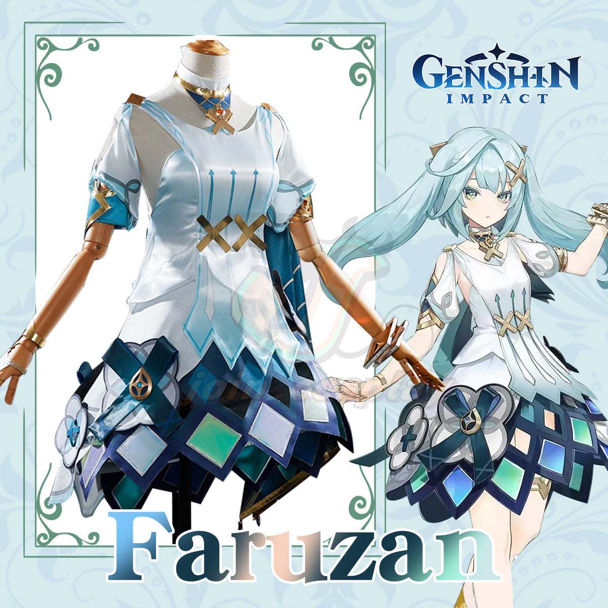 Game Genshin Impact Faruzan Cosplay Costume