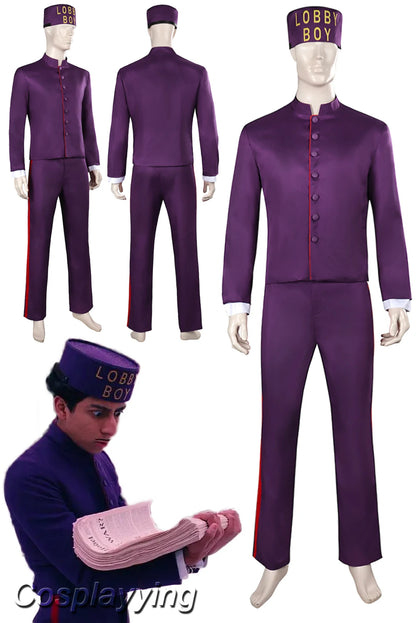 Movie The Grand Budapest Hotel Cosplay Fantasia Zero Lobby Costume Disguise Adult Men Fantasy Halloween Carnival Cloth