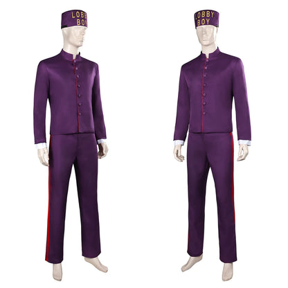 Movie The Grand Budapest Hotel Cosplay Fantasia Zero Lobby Costume Disguise Adult Men Fantasy Halloween Carnival Cloth