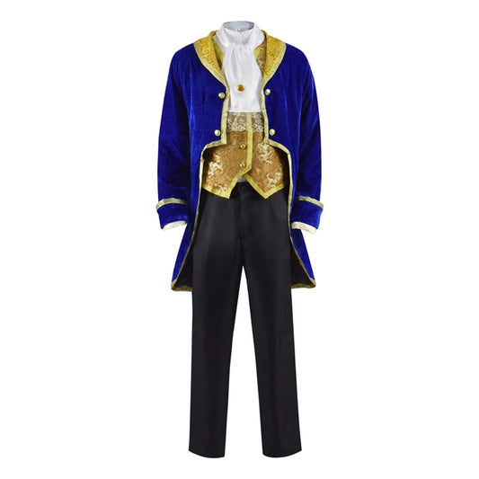 Beauty And The Beast Cosplay Costume Blue Uniform Costume Beast Prince Halloween Costume