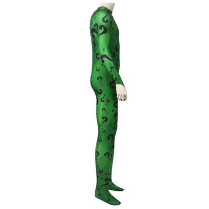 New The Bat Riddler Cosplay Outfit Adult High Quality Gotham Edward Nygma Jumpsuits Halloween Performance Clothing