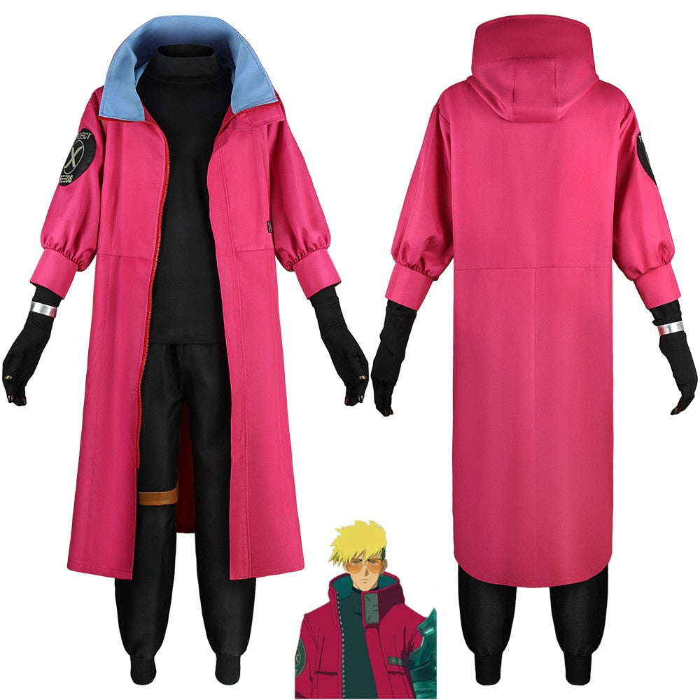 Anime Trigun Vash The Stampede Cosplay Costume Adult Men Coat Pants Suits Halloween Carnival Cosplay Costume