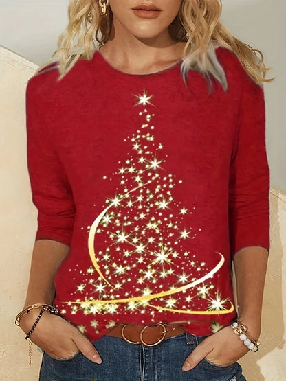 Casual Christmas T-shirt Ladies