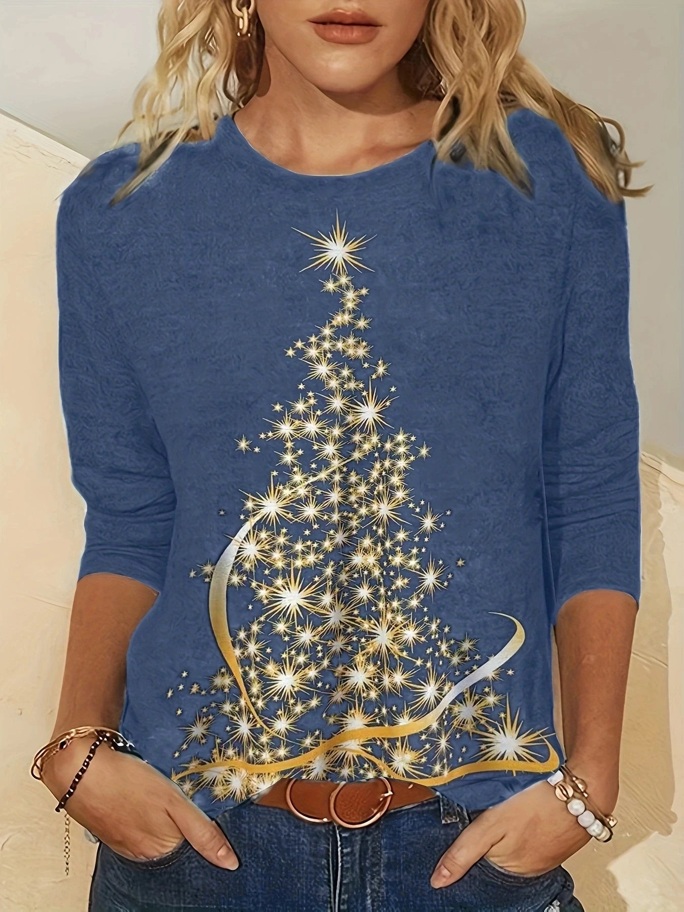 Casual Christmas T-shirt Ladies