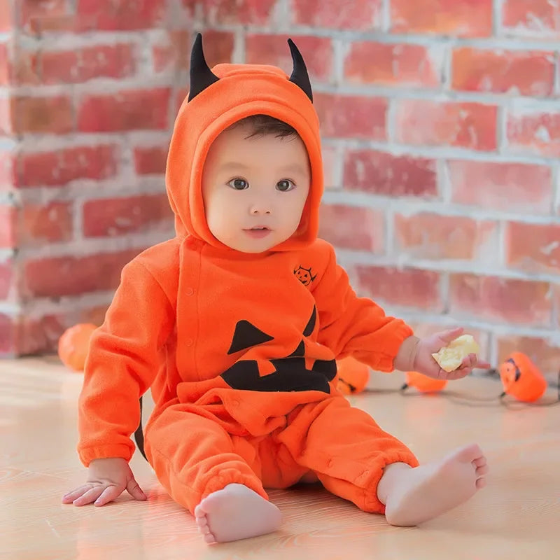 New Style Baby Girl Boy onesie Halloween Romper Infant Jumpsuit Long Sleeve Onesie Costumes Pumpkin Baby Clothing For 0-24M