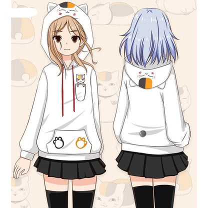 Cotton Amine Natsume Yuujinchou Nyanko Sensei Hooded Hoodie Jacket Coat Costumes Cosplay For Woman