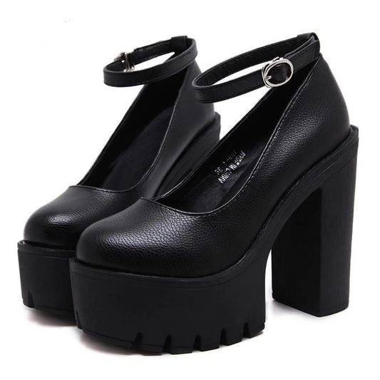 High-Heeled Wedge Shoes Sexy Platform Pumps #JU2425