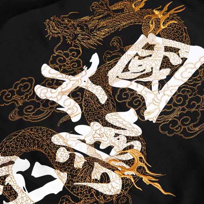 Embroidered Chinese Dragon Hoodie