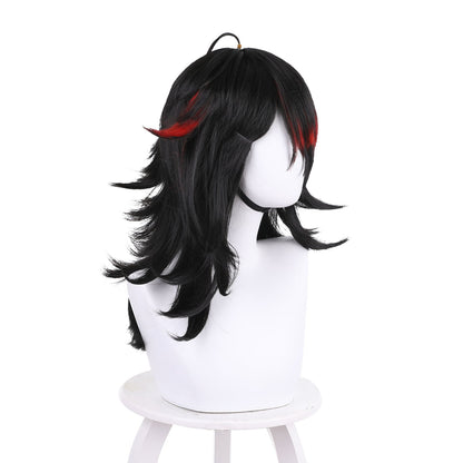 Vtuber NIJISANJI Vox Akuma Black Red Gradient Long Cosplay Wig