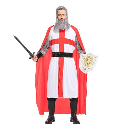 Halloween Costume For Adult Men Knight Costume Man Crusader Cosplay Royal Medieval Cosplay