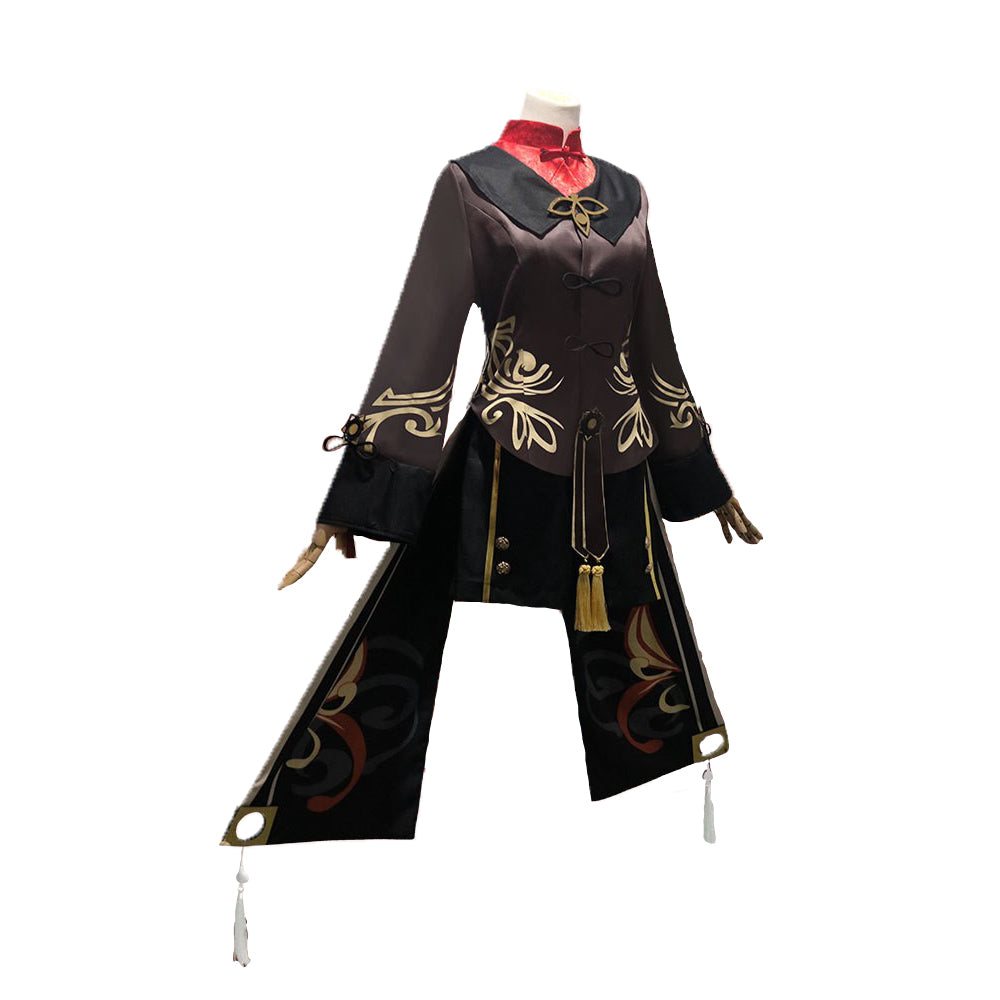 Genshin Impact Hu Tao Brown Coat Cosplay Costume