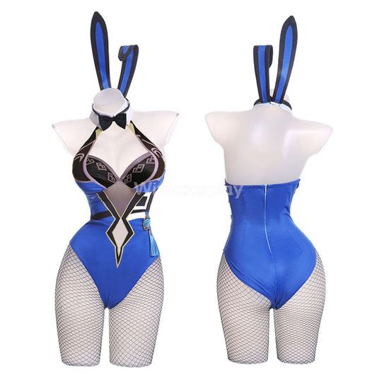 Genshin Impact Yelan Bunny Girl Cosplay Costume