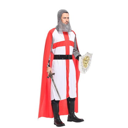 Halloween Costume For Adult Men Knight Costume Man Crusader Cosplay Royal Medieval Cosplay