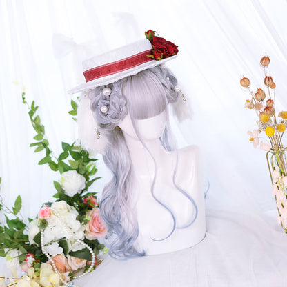 Purple Silver in Long Wave Lolita Wig