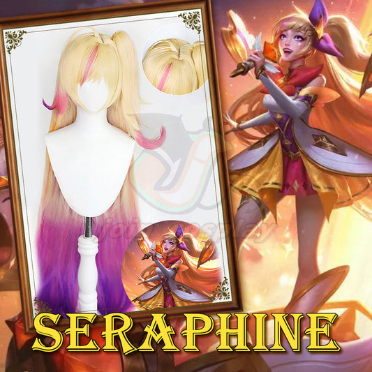 League Of Legends LOL Wild Rift Star Guardian Seraphine Cosplay Wig