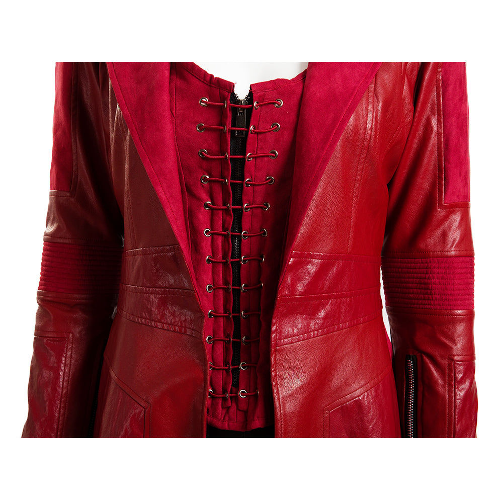 Captain America Civil War Wanda Django Maximoff(Scarlet Witch) Red suit Movie Cosplay Costume