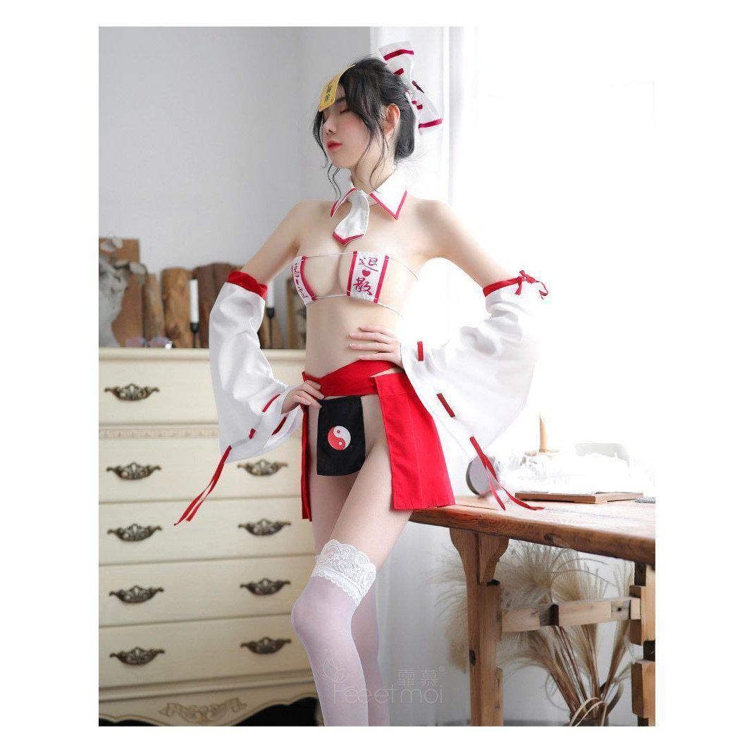 Japanese Witch Cosplay Lingerie Sexy Bikini Set #JU2628