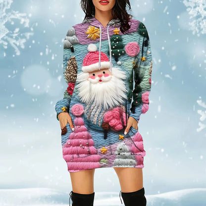 3D Women's Hoodies Dress Christmas Element Pullover Clothes Holiday Party Women's Sweatershirt Xmas Carnival Sweater New