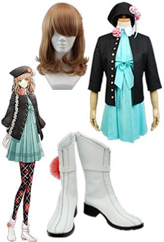 Amnesia The heroine Cosplay Costume + Wigs + Shoes