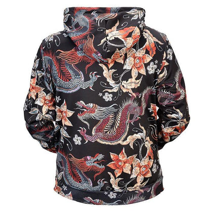 Japanese Dragons' Blossom Hoodie