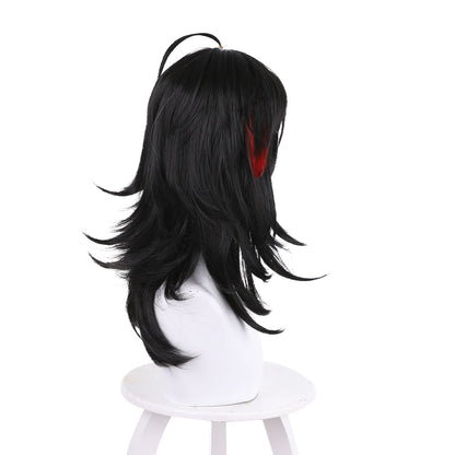 Vtuber NIJISANJI Vox Akuma Black Red Gradient Long Cosplay Wig