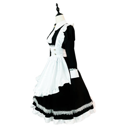 Long Sleeves Long One Piece Lolita Maid Dress