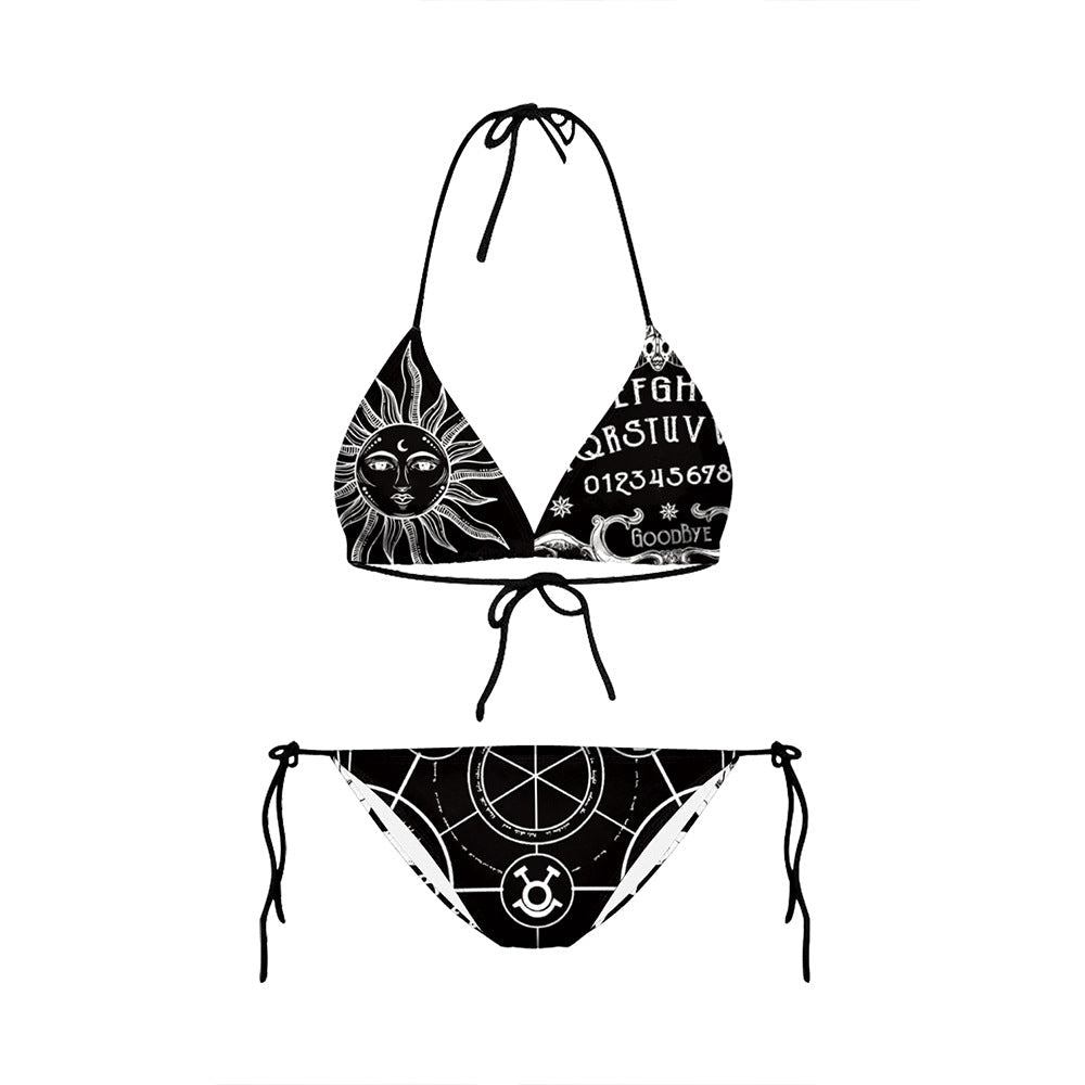 Dark Wind 3D Digital Printing Punk Pattern Bikini Sexy Swimsuit