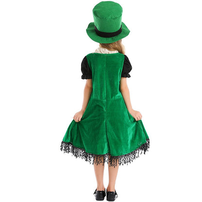 Halloween Costumes for Women Girls Irish Folk Dance Dress St Patrick Day Elf Leprechaun Costume Kids Child