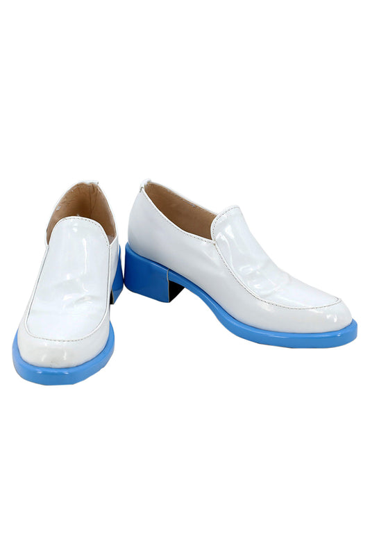 JoJo‘s Bizarre Adventure Rohan Kishibe White PU Leather Shoes Halloween Carnival Cosplay Shoes