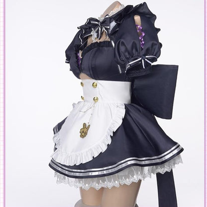 Fate Grand Order Mash Kyrielight Cosplay Costume Sexy Maid Dress C00063