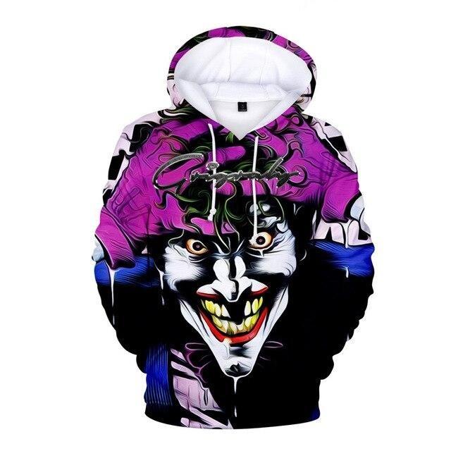 Joker and Harley Quinn Hoodies Classic Jared Leto and Maegot Robbie Couples 3D Hooded sweatshirt