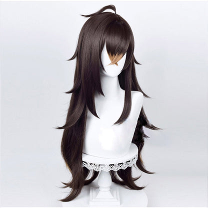 Anime Genshin Impact Dehya Brown Long curly Cosplay Wig