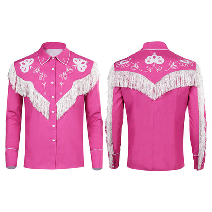 Doll Movie Ken Original Design Pink Retro Shirt Carnival Halloween Cosplay Costume