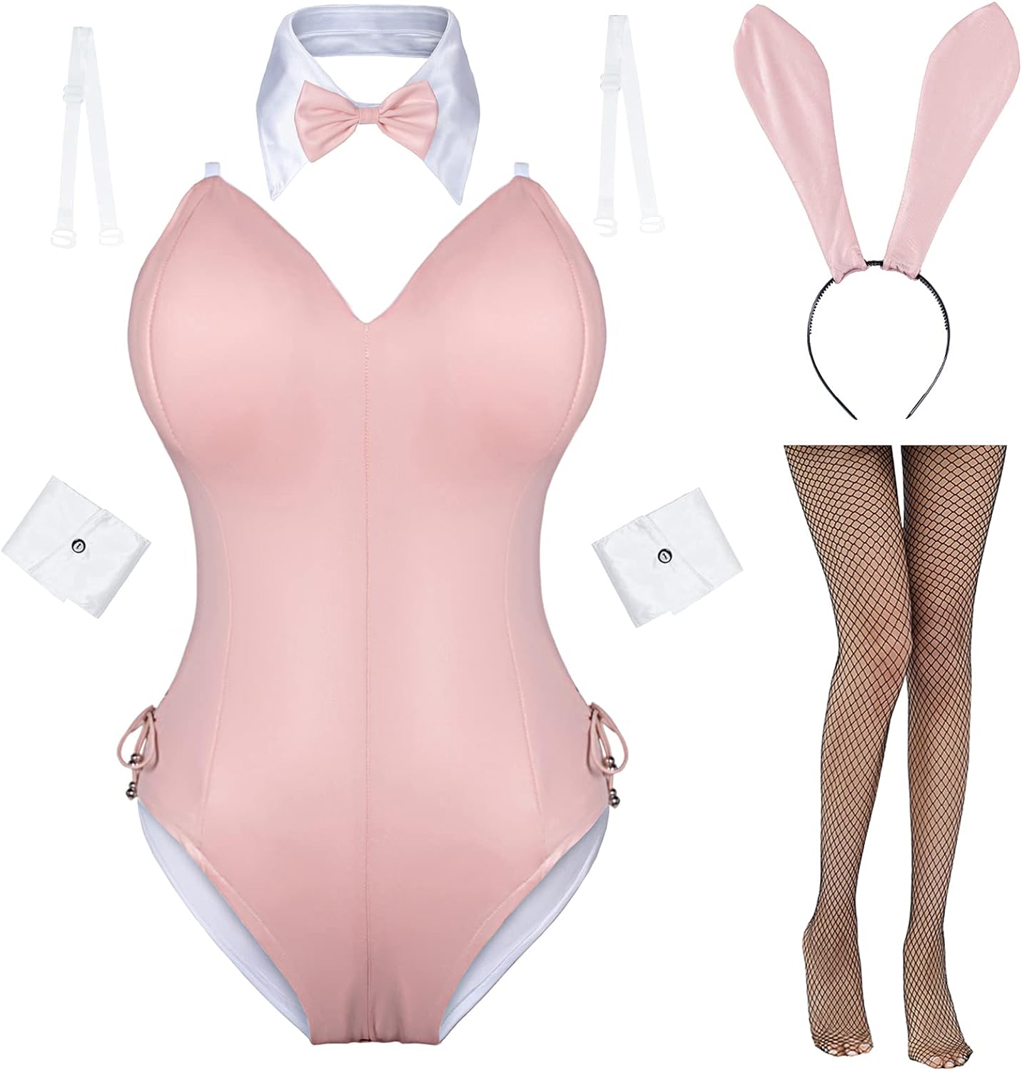 AiMiNa Bunny Girl Senpai Cosplay Anime Role Costume One Piece Bodysuit Stockings Set