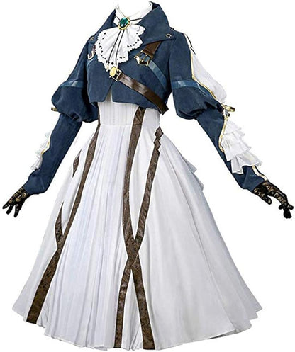 Nuoqi Violet Evergarden Cosplay Costume Anime Uniform Dress Suit Outfit Dark Blue