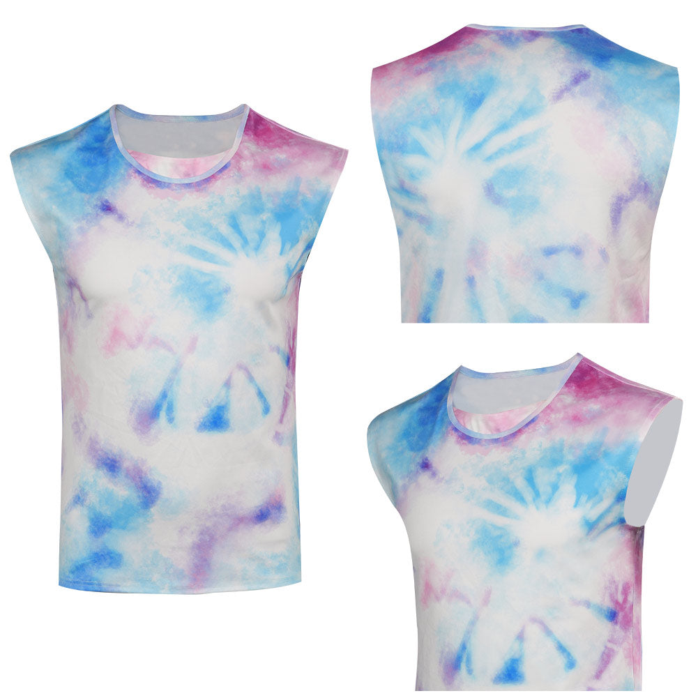 Doll Movie Ken Role Playing  Tie-dye Vest Men Adult Summer Casual Sleeveless T Shirt Party Carnival Halloween Cosplay Costume