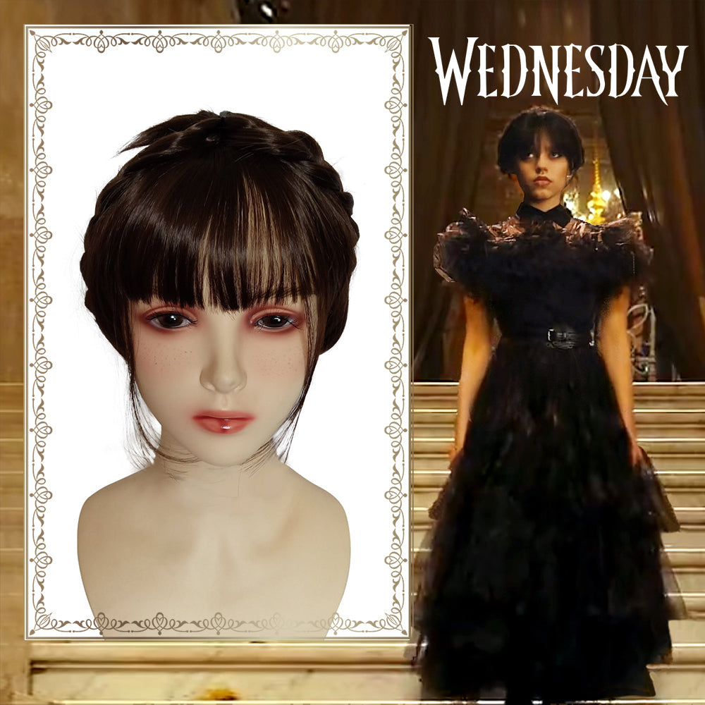 Wednesday Addams School Prom Cosplay Wig