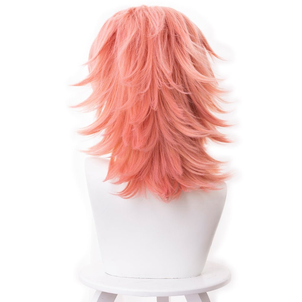 Anime Demon Slayer Sabito Pink Short Cosplay Wig