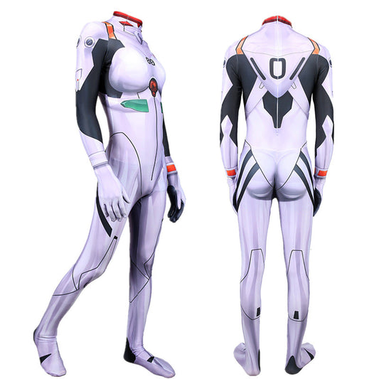 Anime EVA Cosplay Costume Ayanami Rei Sexy Jumpsuit Women White Bodysuit Rei Cosplay Romper Halloween Costume Suit