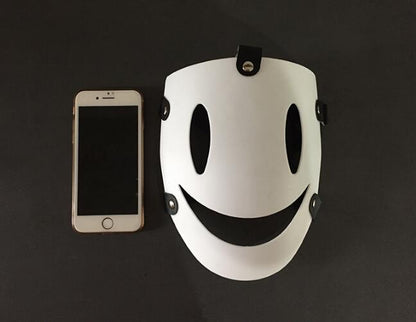 Anime High-Rise Invasion Tenkuu Shinpan Cosplay Mask / White Face Cover Smiley Plastic Cosplay Props